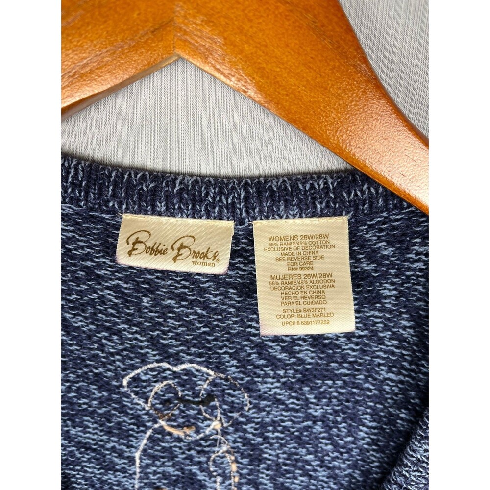 Bobbie Brooks Womens Cotton Knit Vest 26W Applique Fall Dogs Novelty Whimsical - Picture 9 of 13